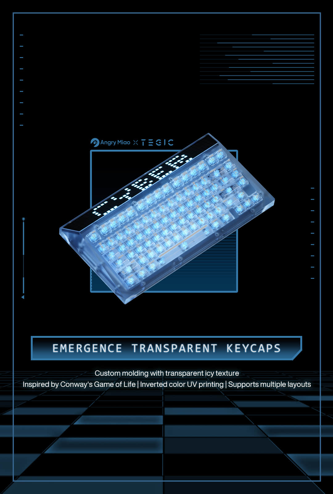 AM x Tegic [Emergence] Transparent Keycaps